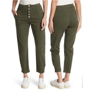 Veronica Beard Nita Peg Leg High Rise Pants Army Green 45158